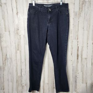 Ashley Stewart Average Skinny Black Jeans Size 12